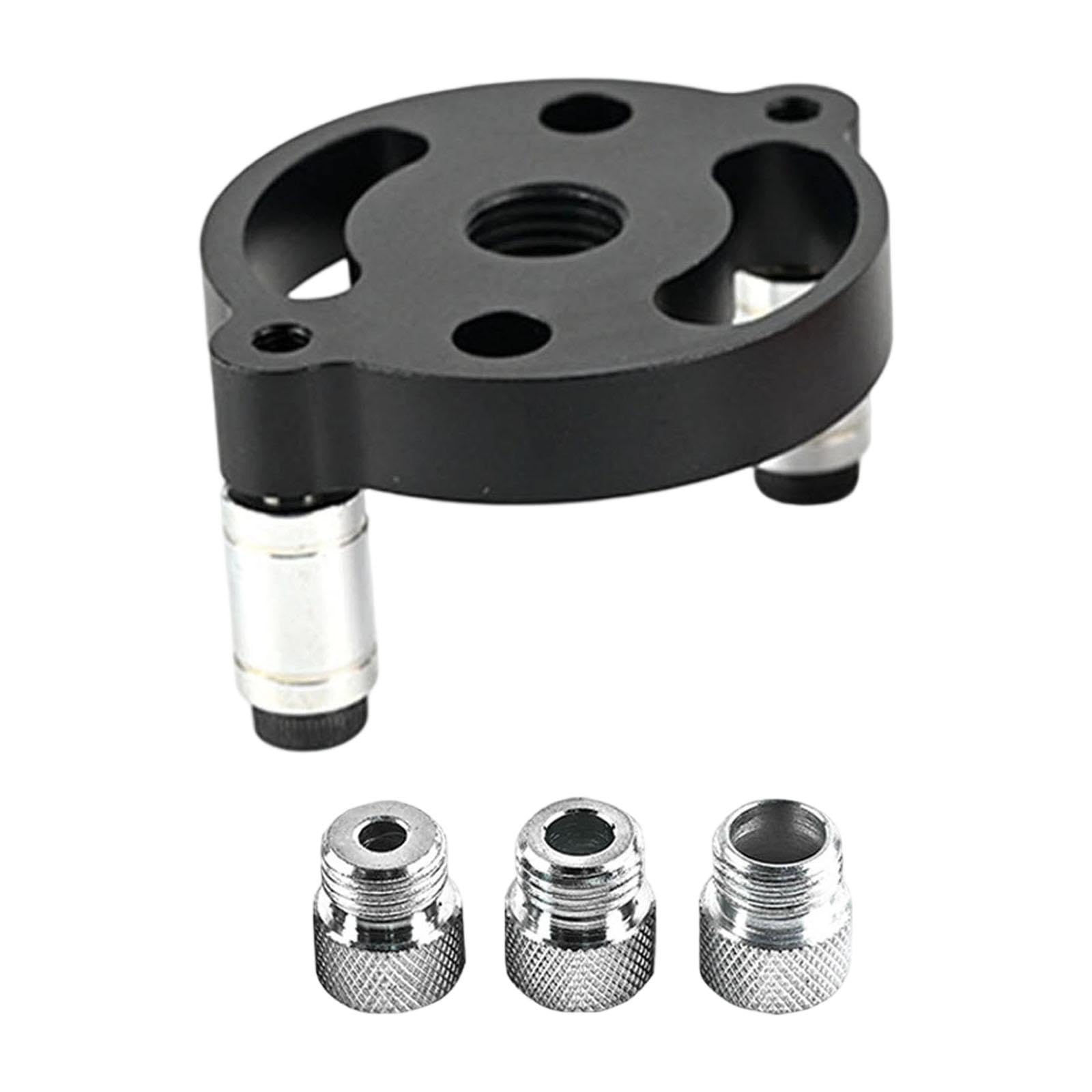 Gabarit de perçage auto-centrant vertical noir avec douilles 6 8 10mm en alliage d'aluminium