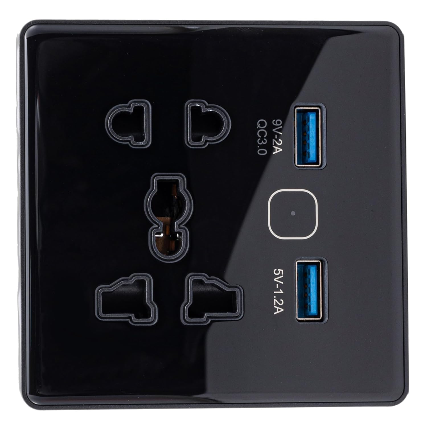 Universal WiFi Smart Wall Outlet,Wall Electrical Outlets,Wall Outlet with USB Interface,Smart Life/Tuya APP Remote Control,Compatible Alexa and Google Home,No Hub Required,2.4G WiFi,10A (Black)