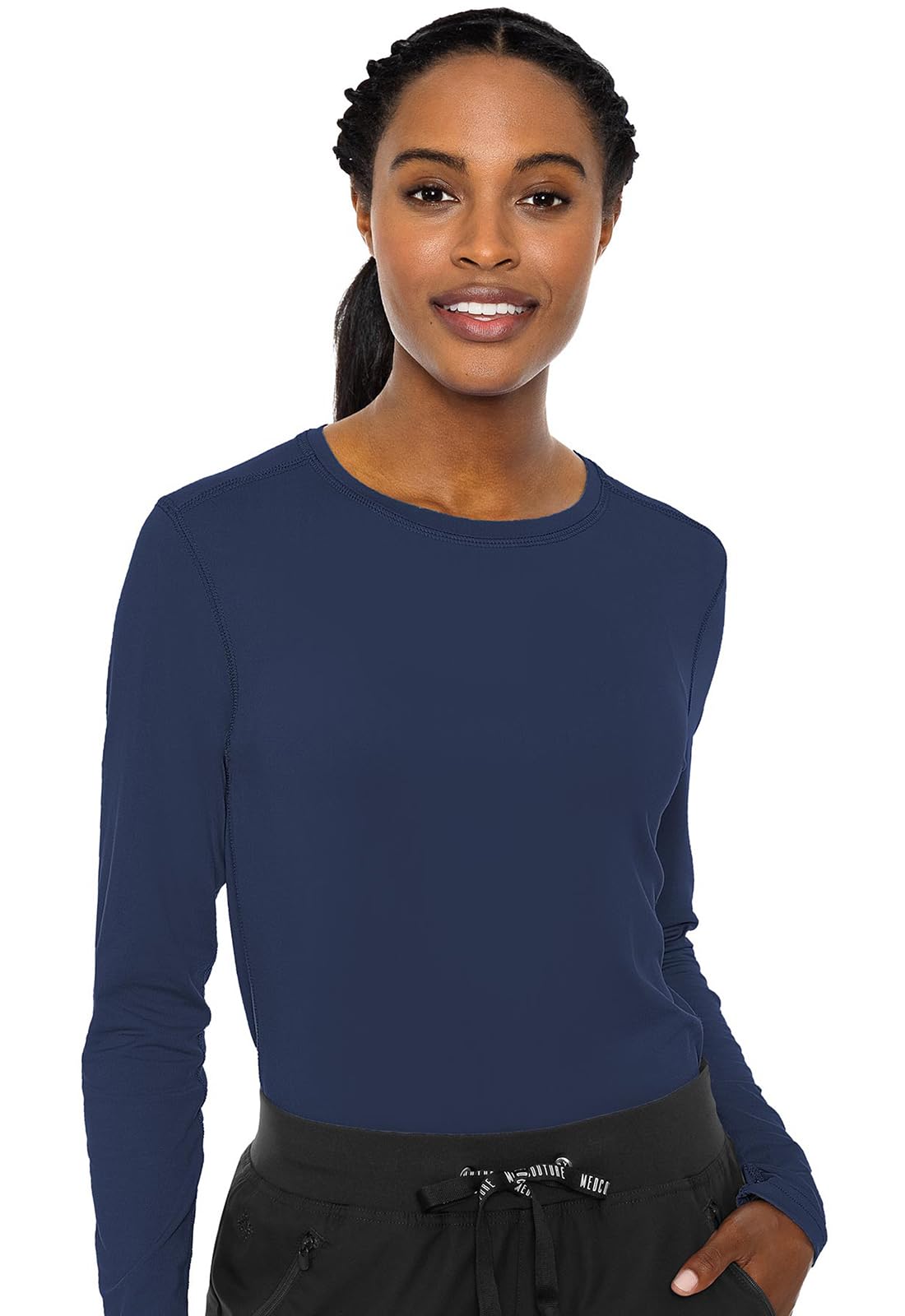 Women's Underscrub Top Long Sleeve Performance Knit Tee, 360° Stretch, Lightweight & Ultra Soft Fabric - MC8499