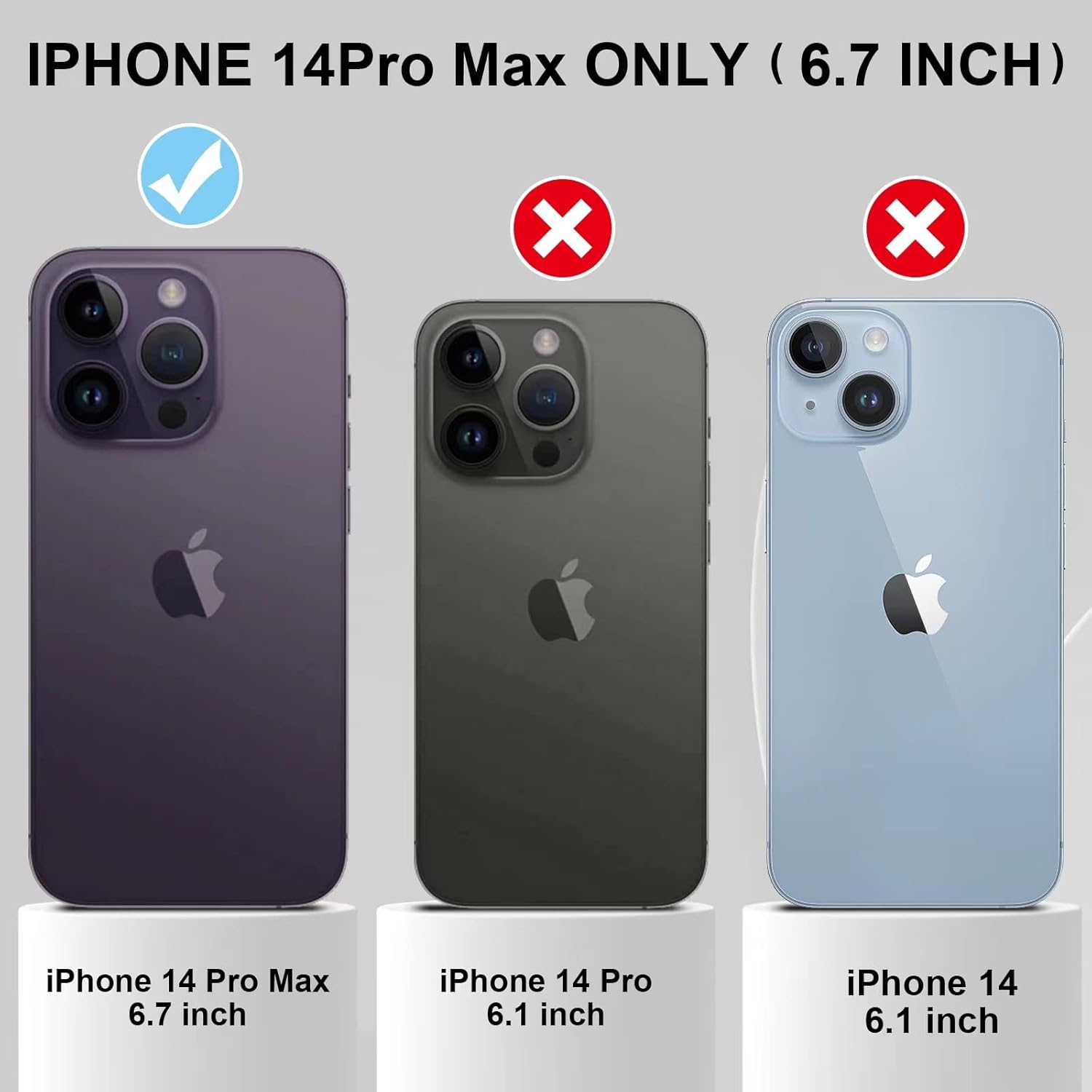 for iPhone 14 Pro Max Case 6.7 Inch with Ring Stand, with 2 Pack Glass Screen Protector + 1 Pack Camera Lens Protector,Heavy-Duty Shockproof Military Grade Rugged Cover (Black) - Image 2