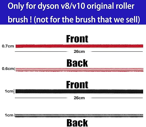 Miniatura 10 de Odashen Barra de rodillo de repuesto para Dyson V6, pieza de limpiador inalámbrico, 966821-01, 966084-01. (Barra de rodillo de cepillo de 4 puntas)