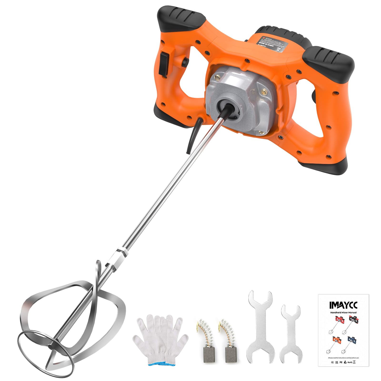 IMAYCC Cement Mixer - Powerful Portable Concrete Mixer -12