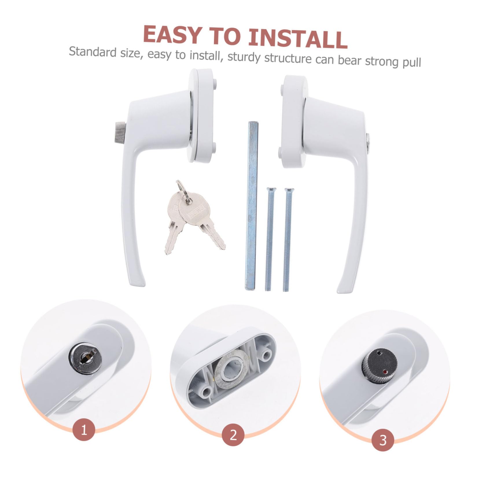 Manija de Palanca Sólida y Gruesa con Llave para Puertas Interiores Cerradura de Seguridad Reforzada Fácil Instalación Estructura Resistente para Alta Durabilidad