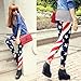 LOCOMO Women American US Star Country Flag Legging S-M FFT007 Blue Red White
