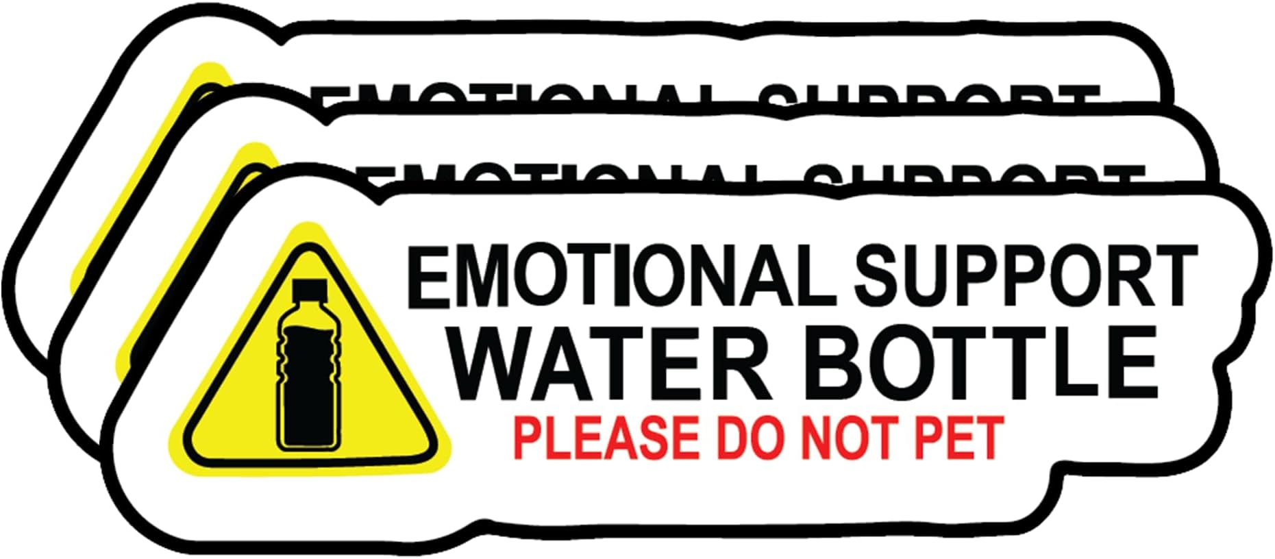 Emotional Support Water Bottle Sticker (3 Pc) - Strong Adhesive Please Do Not Pet Water Proof Stickers - No Fade, Used for Water Bottle, Tumbler, Phone Case, Mug, Laptop & Notebook
