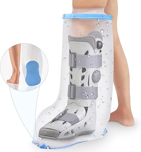 Miniatura 7 de Funda impermeable extra ancha para adultos de ducha, cubierta de ducha de piernas extra grande con parte inferior antideslizante, protector de pies