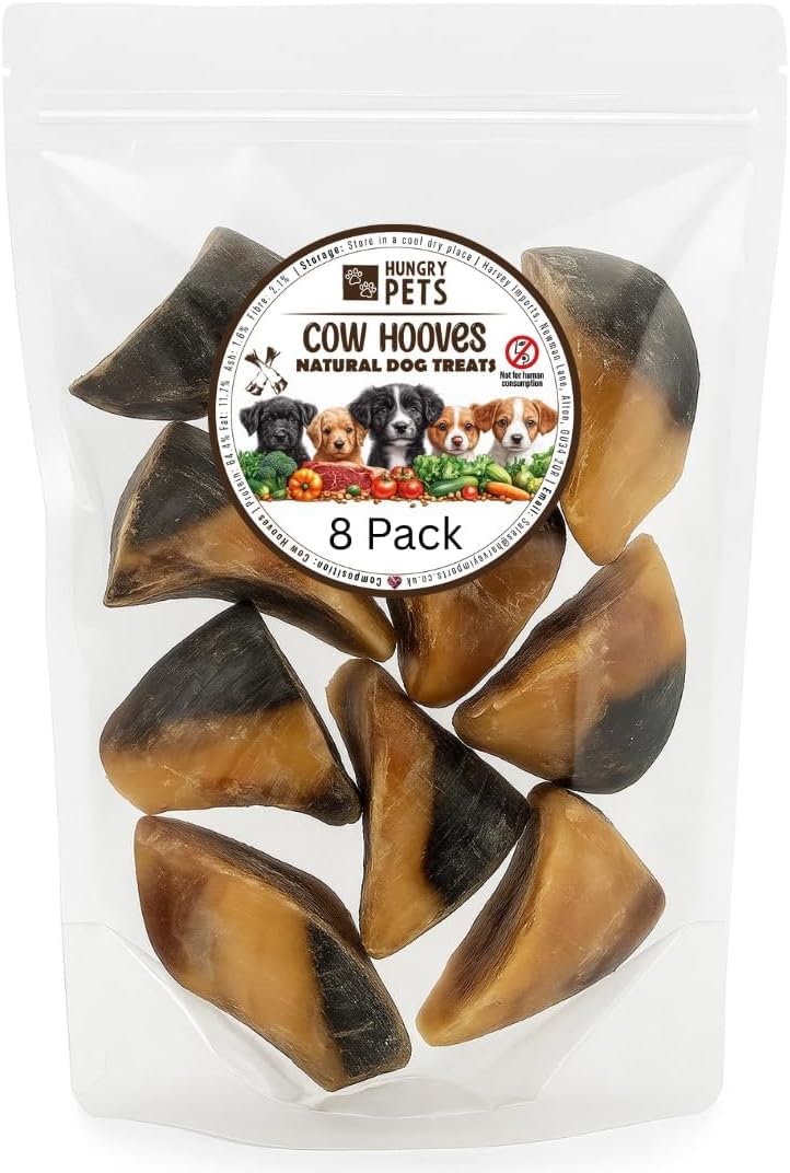 Cow Hooves Premium Natural Dog Treat - 8 Pack
