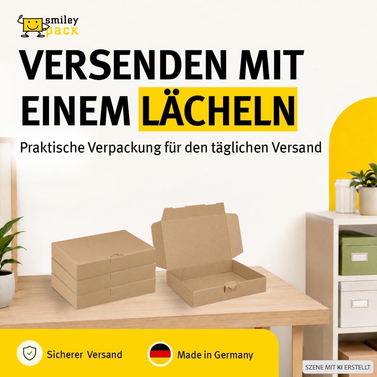 100 cartons Maxibrief, marron, taille et quantité au choix, carton d'expédition, marchandises, envoi de livres, carton postal, Poste DHL Hermes DPD GLS UPS (240 x 160 x 50 mm, marron)