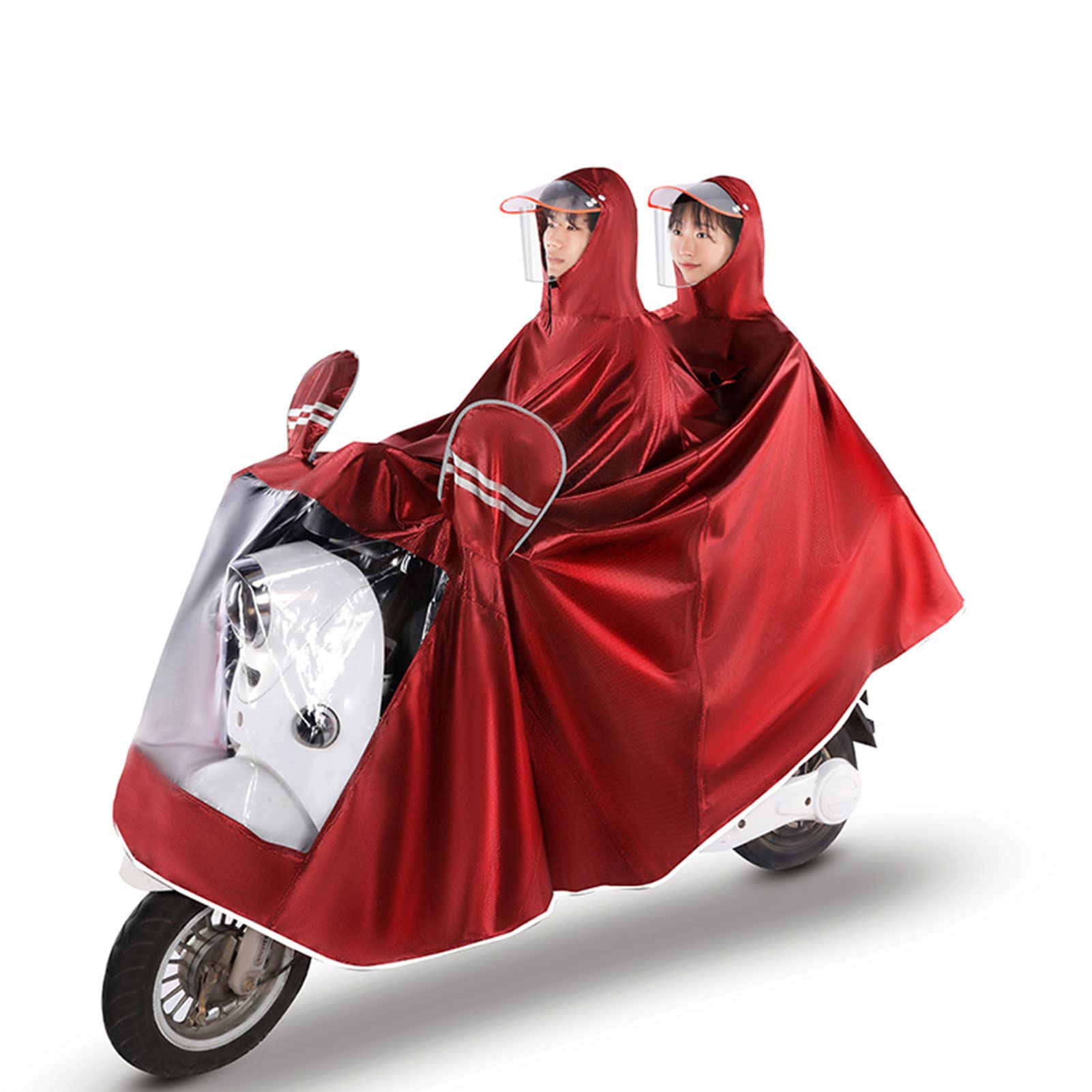 Funda para scooter de movilidad Chubasquero for bicicleta eléctrica, poncho de lluvia con capucha, impermeable, impermeable for ciclismo, resistente al viento, unisex, doble capa de lluvia, bicicleta