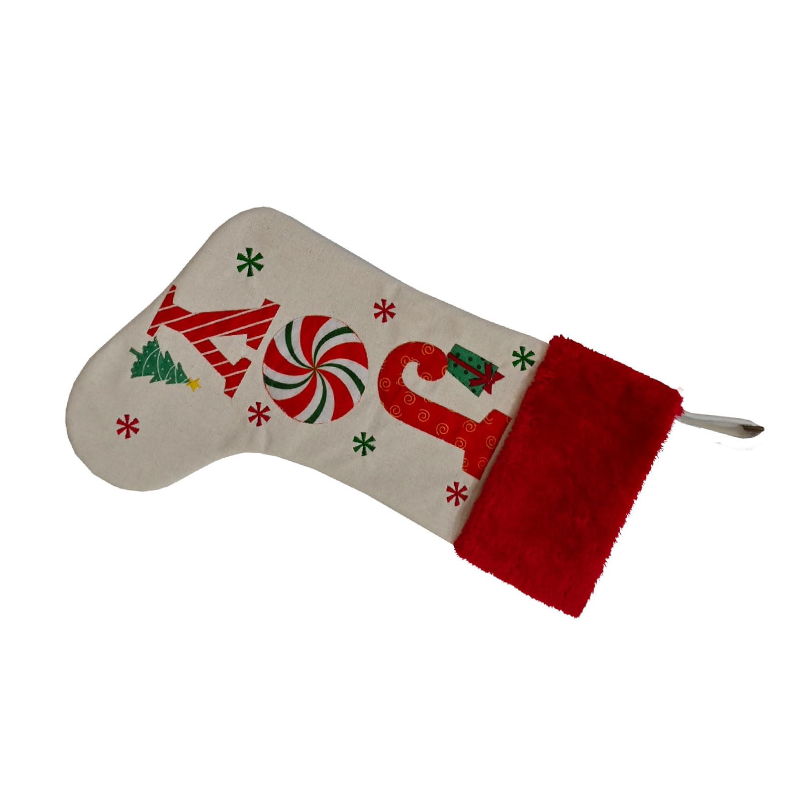 Tfaoys B Personalised Letter Christmas Stocking Polyester Hanging Decoration For Tree Fireplaces Family Party Supplies Polyester Holiday Stocking