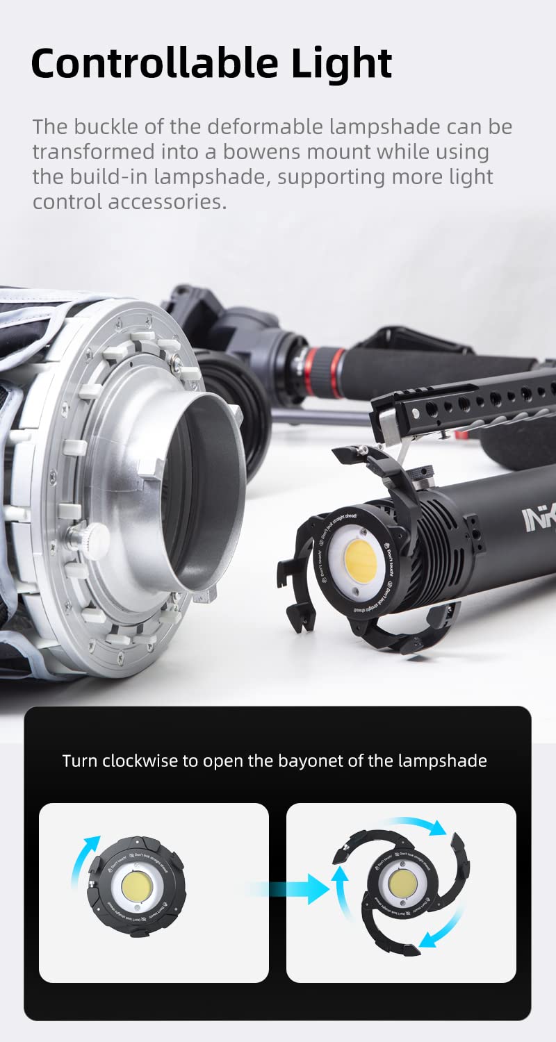 Amazon.com : INKEE GC60x5 Gold Crow COB Led Video Light 2700K