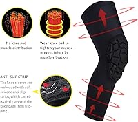 Vista 4 de SZKANI Rodilleras de compresión para pierna para todos los deportes de lucha libre, 1 par de rodilleras