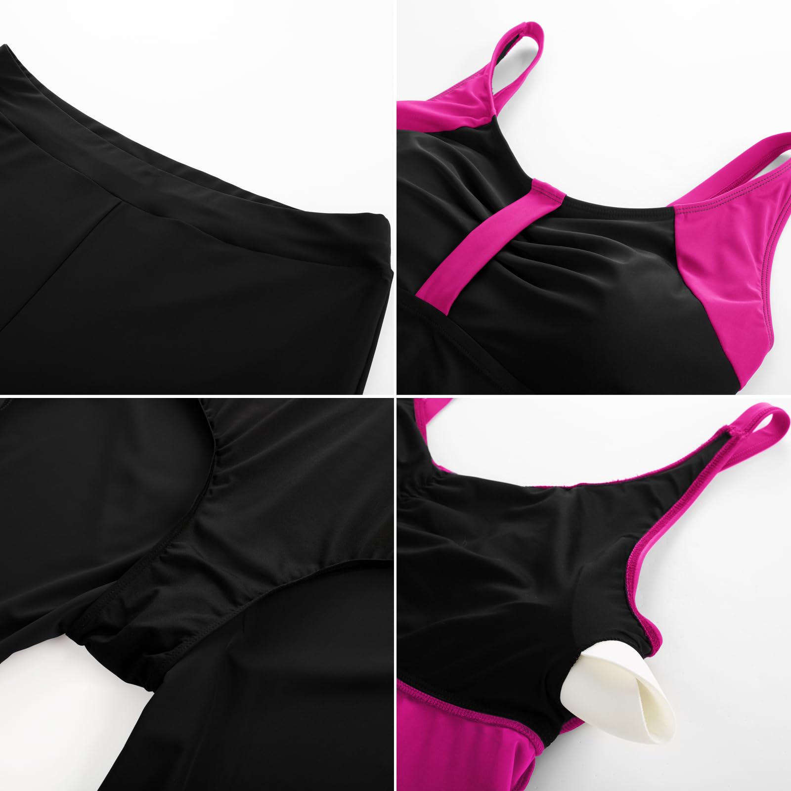 Tankini para mujer de gran tamaño push up cintura alta traje de baño dos piezas con pantalones cortos