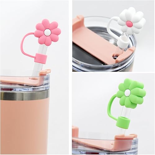 Miniatura 2 de Stanley Cup - Tapa de popote de silicona para copa Stanley, compatible con vaso de 30 y 40 onzas con asa, cubiertas de punta de popote de 0.394 in y