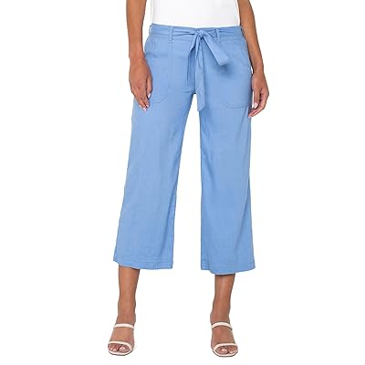 Liverpool Los Angeles Belted Wide Leg Crop Women