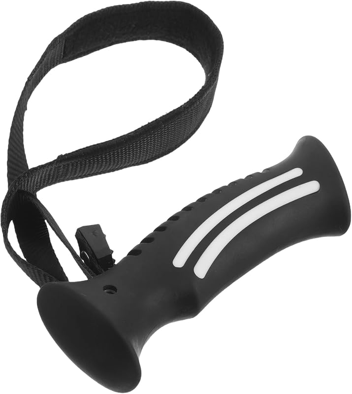 Replacement Trekking Pole Handle with Adjustable Wrist Strap, Ergonomic Grip for 18mm Hiking and Ski Pole Tubes, Nonslip Walking Stick Handle Repair Kit, Black, 1 Piece