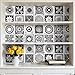 Decotalk Moroccan Wallpaper Peel and Stick Black and White Tile Wallpaper Boho Wall Paper 17.5x120 Inch Tile Contact Paper for Cabinets and Drawers Boho Wallpapers for Bathroom Bedroom Black/White