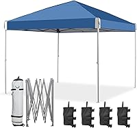 Vista 11 de Aoodor Tienda de campaña desplegable de 12 x 12 pies, sombra instantánea portátil para campamento, fiestas y eventos al aire libre, marco de hierro