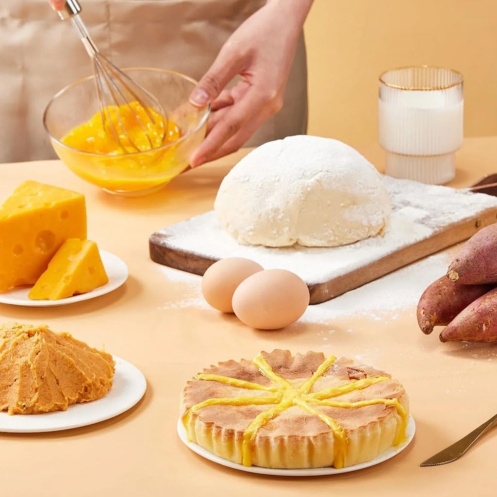 Multifuntional Cake Baking Molds Round Cake Pans Round Baking Pans Stainless Steel Texture Suitable for Kitchen Baking