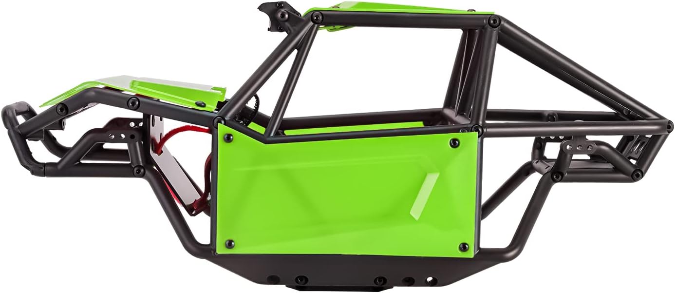 INJORA Nylon Rock Buggy Roll Cage Body Shell Chassis Kit for SCX10 II 90046 UTB10 1/10 RC Crawler Upgrade Parts (Green)