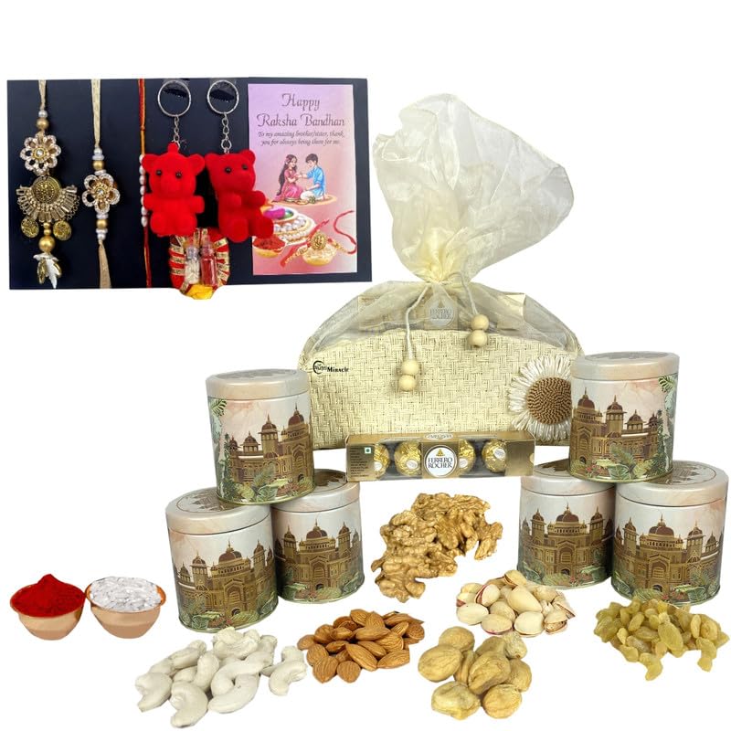 Image of NUTRI MIRACLE Rakhi Festival Jar - Healthy Nut Gifting Set