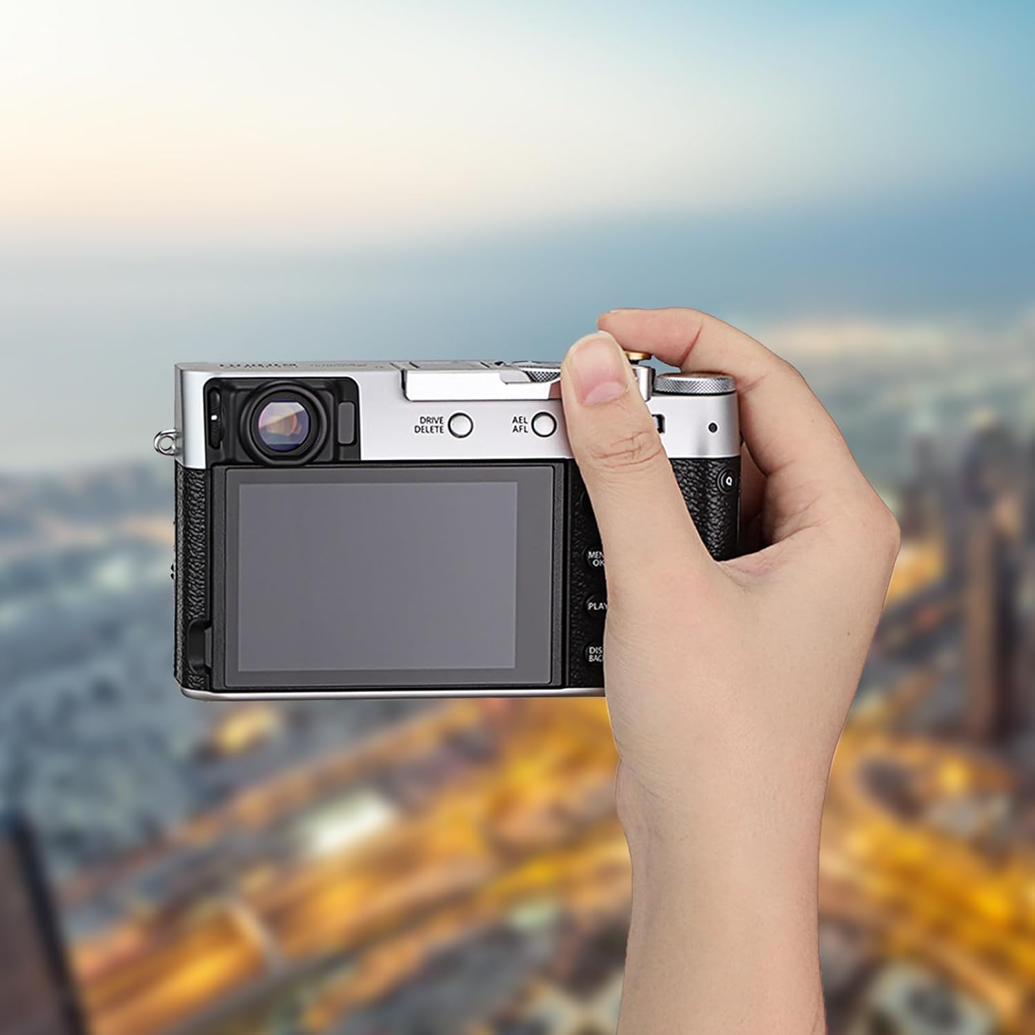 Haoge THB-X2S Metal Hot Shoe Thumb Up Rest Hand Grip for Fujifilm X100VI Fuji X100V Camera Silver - Image 8