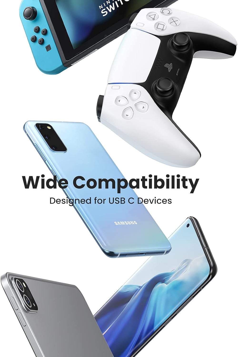 🔥 Cаѕhbасk uр tо 70% UGREEN USB Type C Cable Nylon Braided USB A to USB C Fast Charger Compatible with iPad Mini 6 Air 4 Samsung Galaxy S21 S20 Z Flip 3 Z Fold Note 20 LG V60 GoPro Hero 8 PS5 Controller Switch (1.5ft)