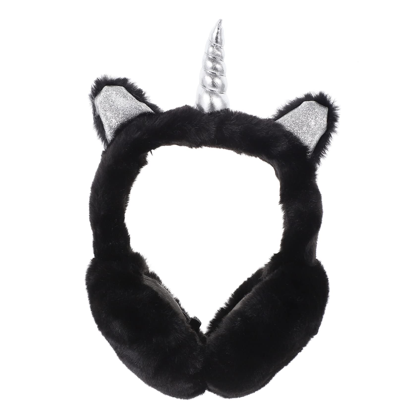 FOMIYES Unicorn Horn Plush Earmuffs Adjustable Fall Ear Warmers Comfortable Ear Covers for Winter Design for Adults present for Holidays and Parties