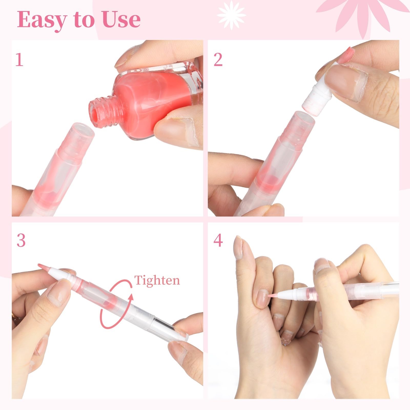 105 bolígrafos de aceite transparente para cutículas, adhesivos giratorios con 3 piezas de 100 ml, 3, cepillo de pestañas y labios, brillo con puntas, tubos vacíos, bolígrafos cosméticos de aceite
