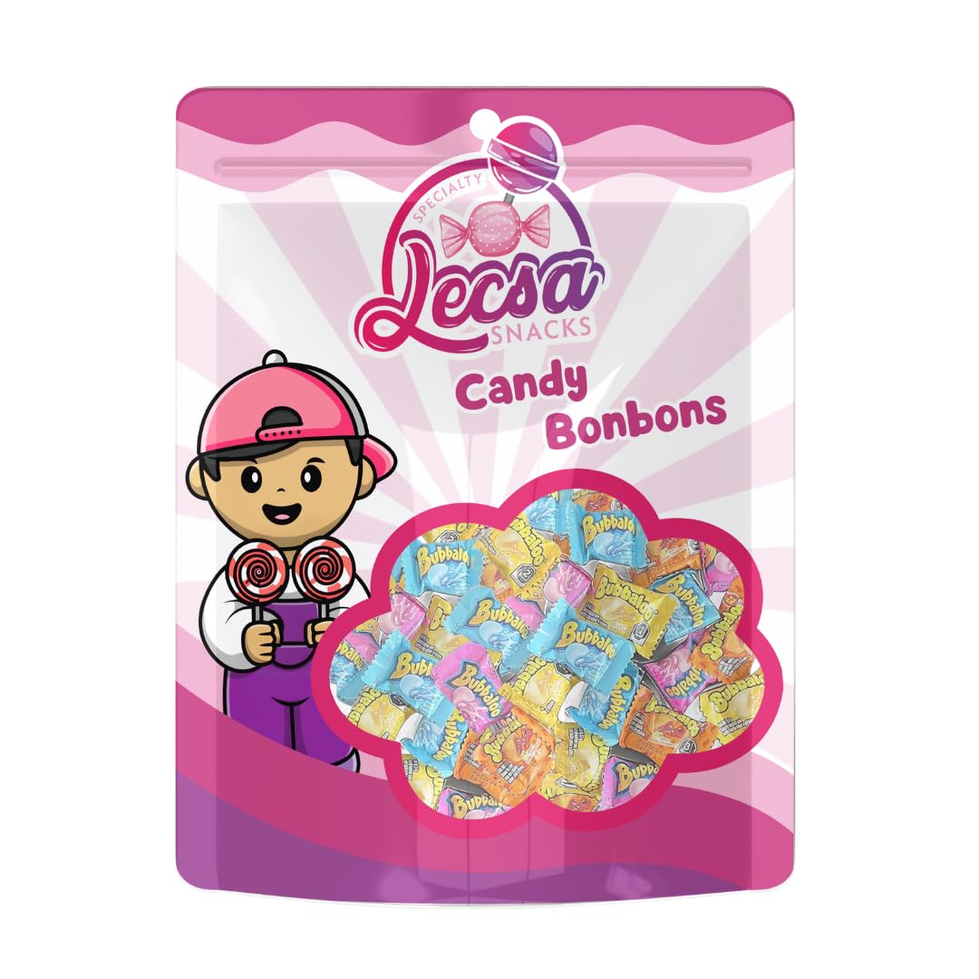 Bubbaloo Chewing Gum - 100g (approximately 20 Pieces) - Assorted Flavours (Bubbaloo Gum) - Imported from Brazil and Mexico by Lecsa Specialty Snacks
