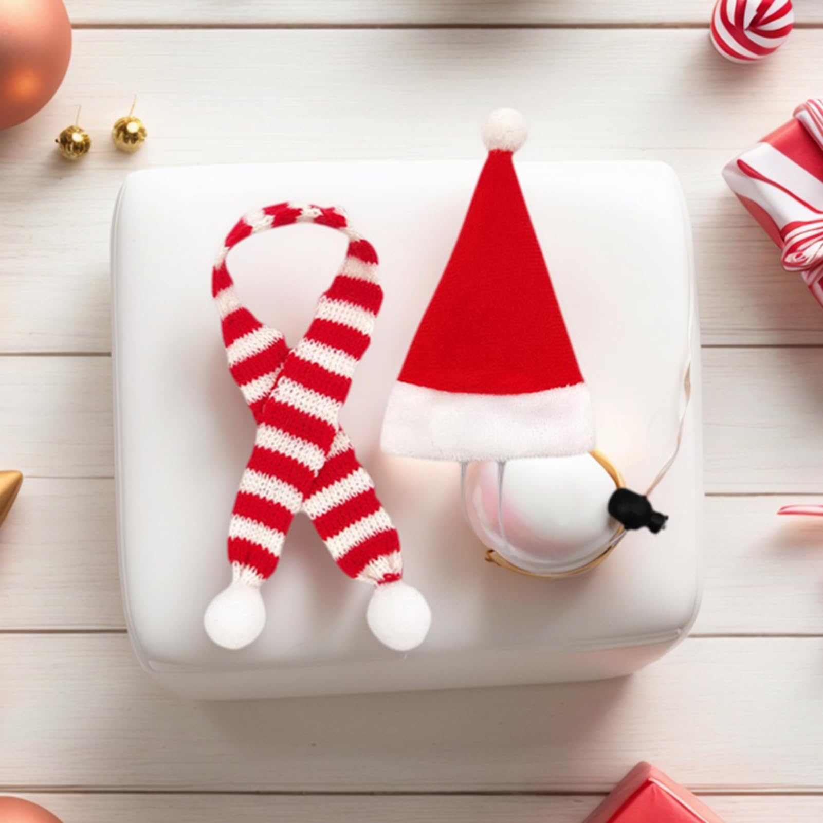 Huhn-Outfits, Weihnachtsmann-Thema, kleine Tier-Weihnachtsmütze mit verstellbarem Kinnriemen, für Henne, Hamster, Kaninchen, Kätzchen, Welpen, Eidechsen, Bauernhof-Dekoration