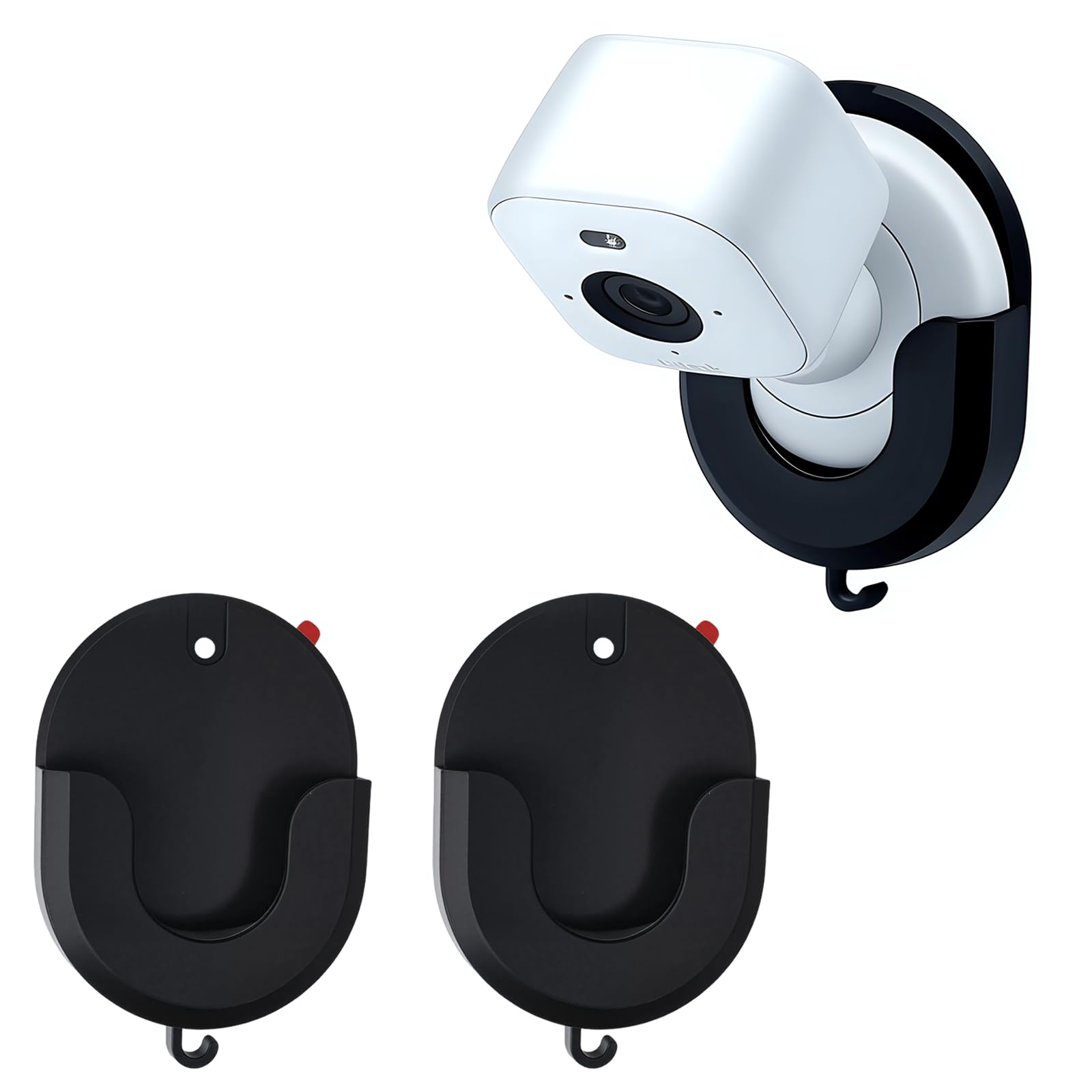 Blink Outdoor Camera Mount, 2 Pack No Drill Ring Camera Adhesive Wall Mount for Blink Outdoor 4& Indoor, Blink Mini, Mini 2 Cameras, Easy to Install – Black