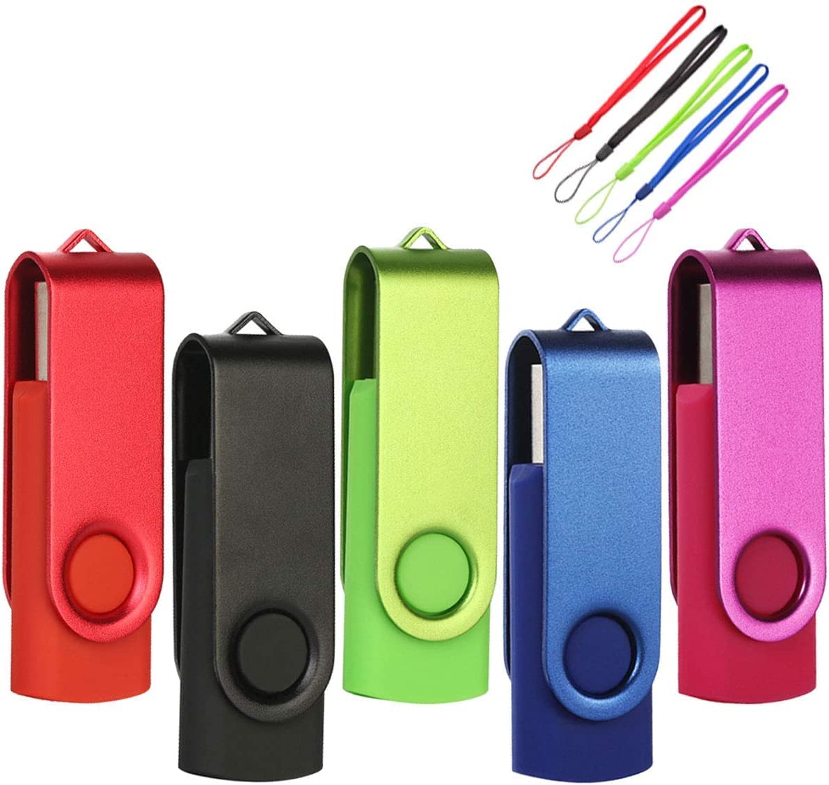 EASTBULL USB Stick 16GB 5 stück Speicherstick 16GB Mehrfarbig USB-Sticks Data Datenspeicher (16GB, Mehrfarbig)