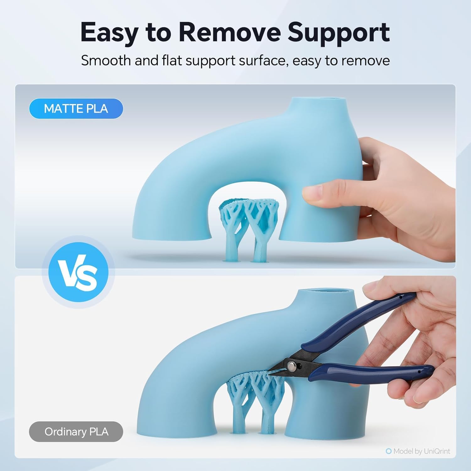 DEEPLEE Matte PLA Filament 1.75mm, 3D Printer Filament Dimensional Accuracy +/- 0.02mm, 1kg Navy Blue and 1kg Ruby Red