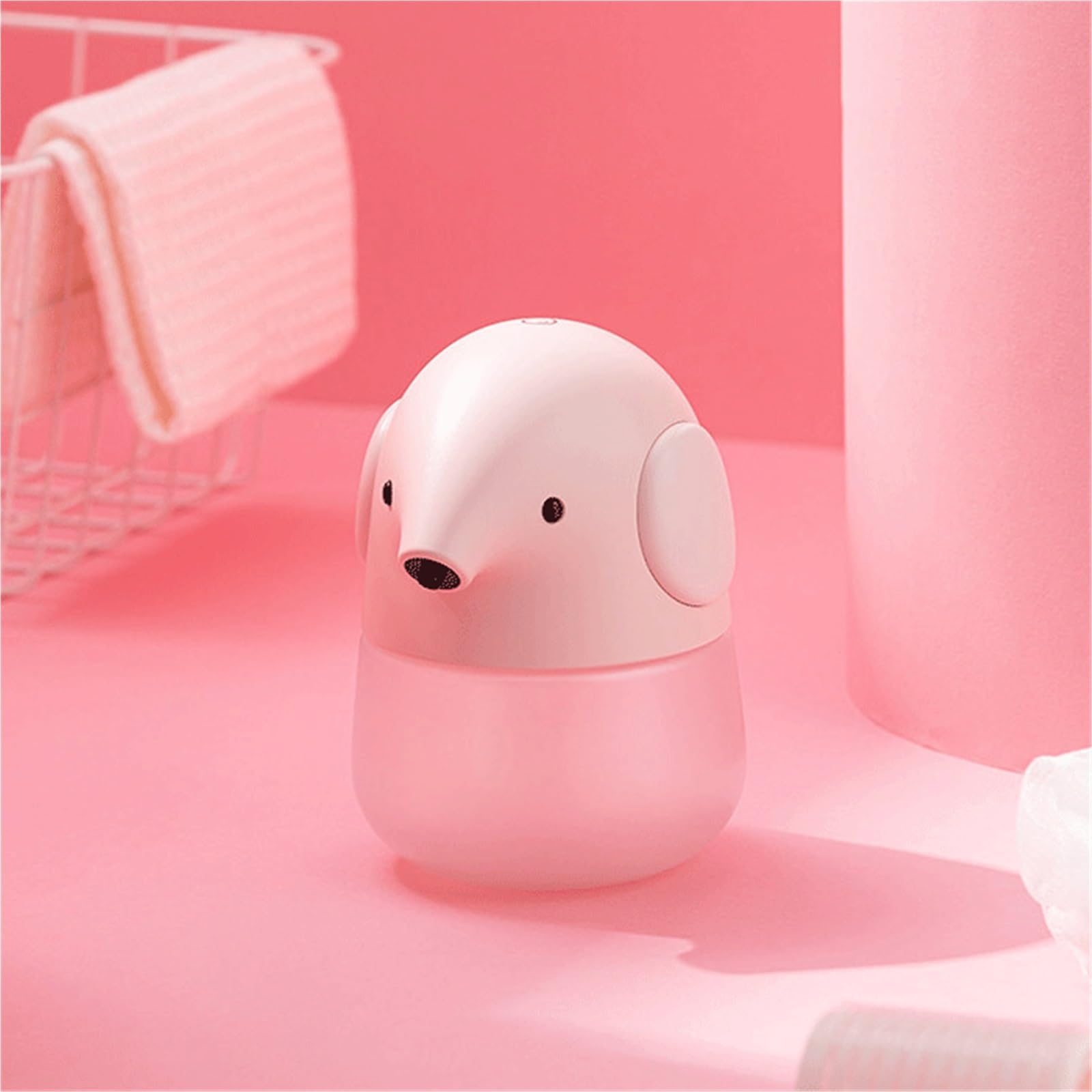 Dozownik do prania ręcznego Dozownik Mydła W Piance Little Elephant Kompaktowy I Oszczędzający Miejsce(Pink)