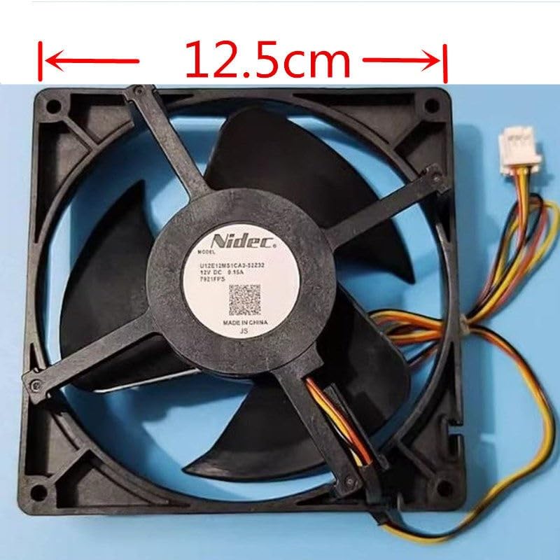 Akcesoria do urządzeń U12E12MS1CA3-52Z32 12,5 cm 12 V 0,15 A Wentylator do konserwacji lodówki Wygodna instalacja