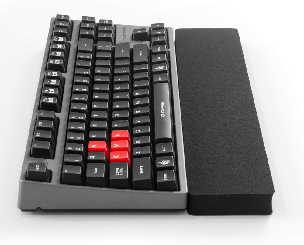 Grifiti Fat Wrist Pad 14 2.75 X 14 X 0.75 Inch Keyboard Wrist Rest for Tenkeyless Mechanical and Gaming Keyboards (2.75 x 14 inches, Black Nylon) : Office Products