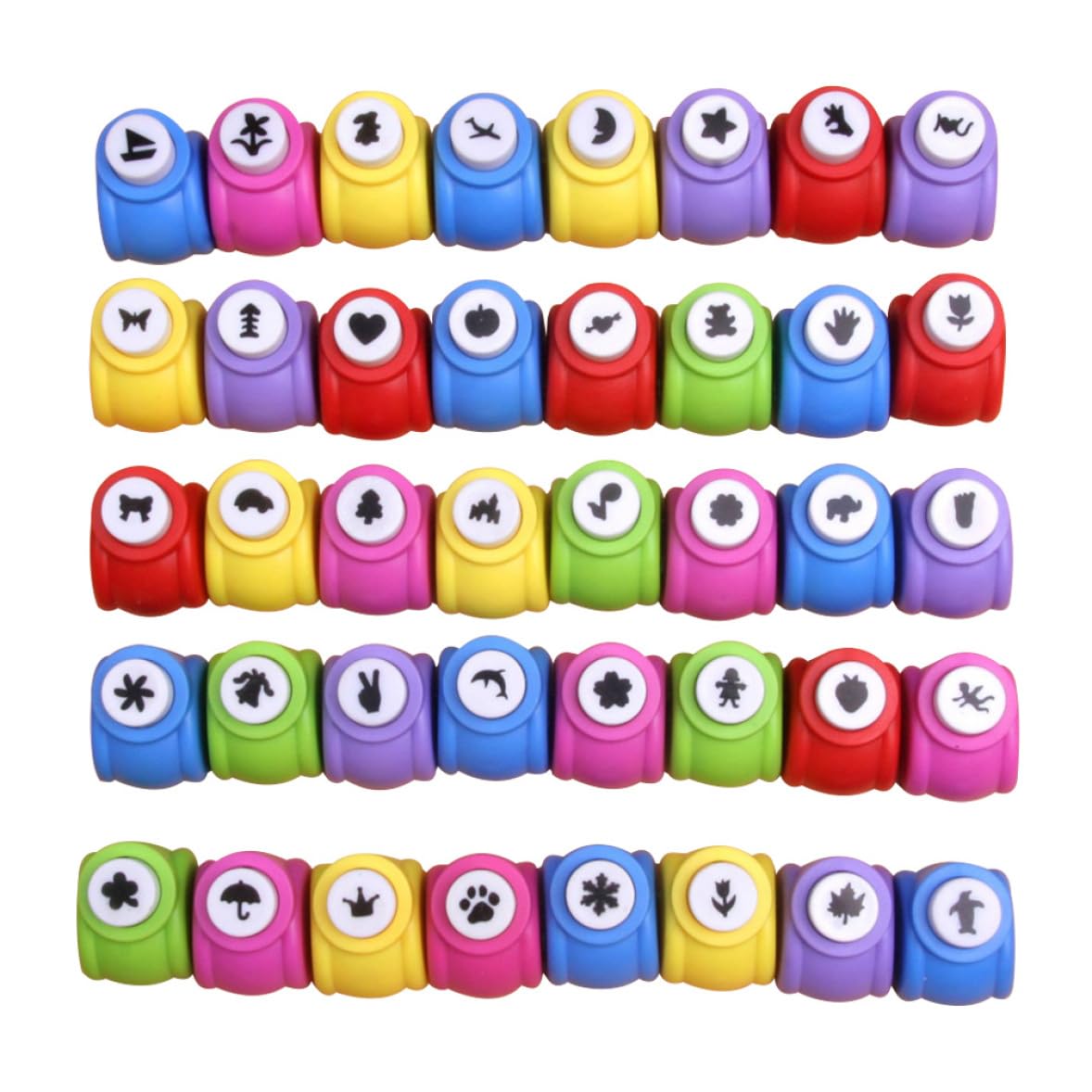 BEAHING Mini Paper Punch Scrapbooking Shape Hole Puncher DIY Crafts Embossing Tool for Kids 40PCS Shape Paper Punch