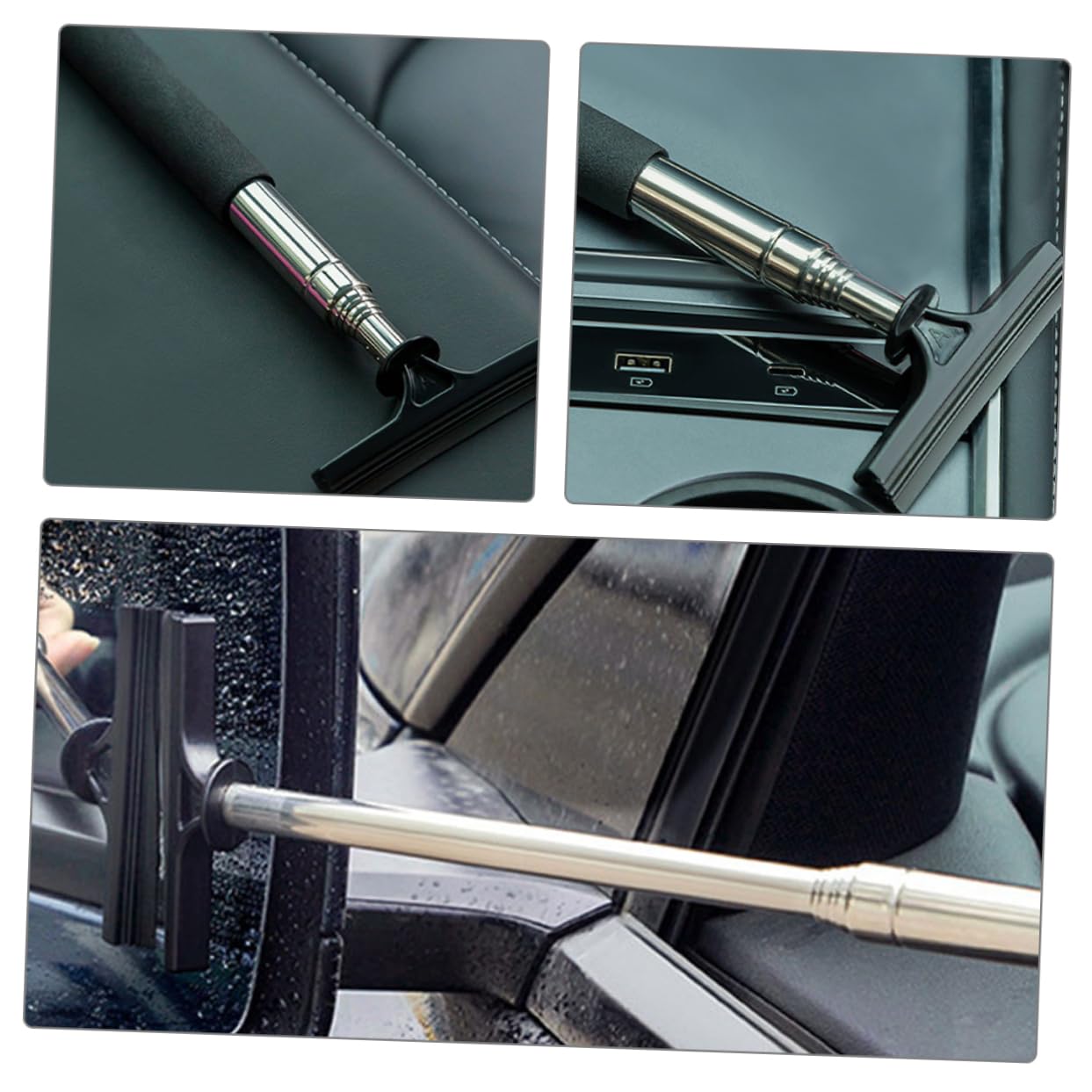 Gatuida 8pièces Raclettes Rétractables pour Miroirs De Voiture Outils De Nettoyage Pratiques Et Portables pour Rétroviseurs Élimine Humidité Buée