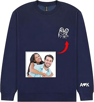 Personalized Shirts with Custom Photo and Text - Custom Hoodies, Sweatshirts, and T-shirts for Men and Women - Shirts Design Your Own - Customize Shirt for Boyfriend, Girlfriend, Wife & Husband