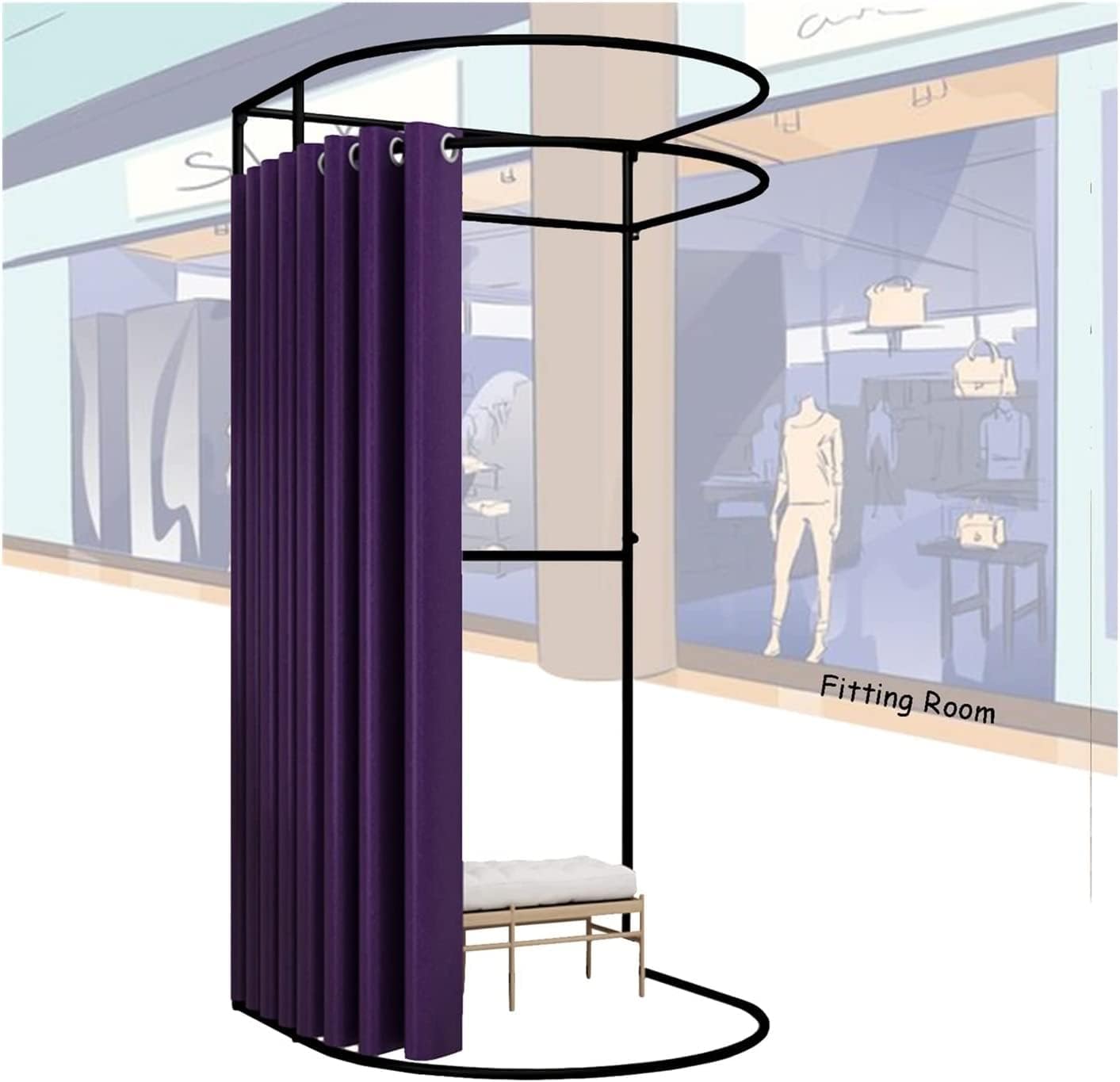 Fitting Room Movable Changing Room Privacy Protection Clothing Store Fitting Room Large Size Dressing Room for Shopping Malls Portable