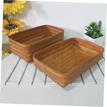 Amazon.co.jp: 竹 収納 箱 編み物 収納 かご 携帯用 お茶 セット