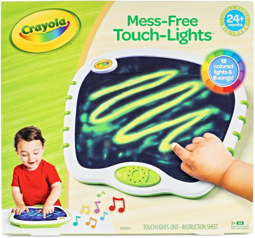 Crayola My First Touch Lights Art Kit  Musical Doodle Board  Gift for Girls & Boys