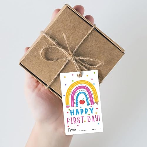 Miniatura 5 de Welcom - Etiquetas para bolsas de regalo de regreso a clases, lindas etiquetas de regalo para el primer día de escuela, etiquetas de regalo de