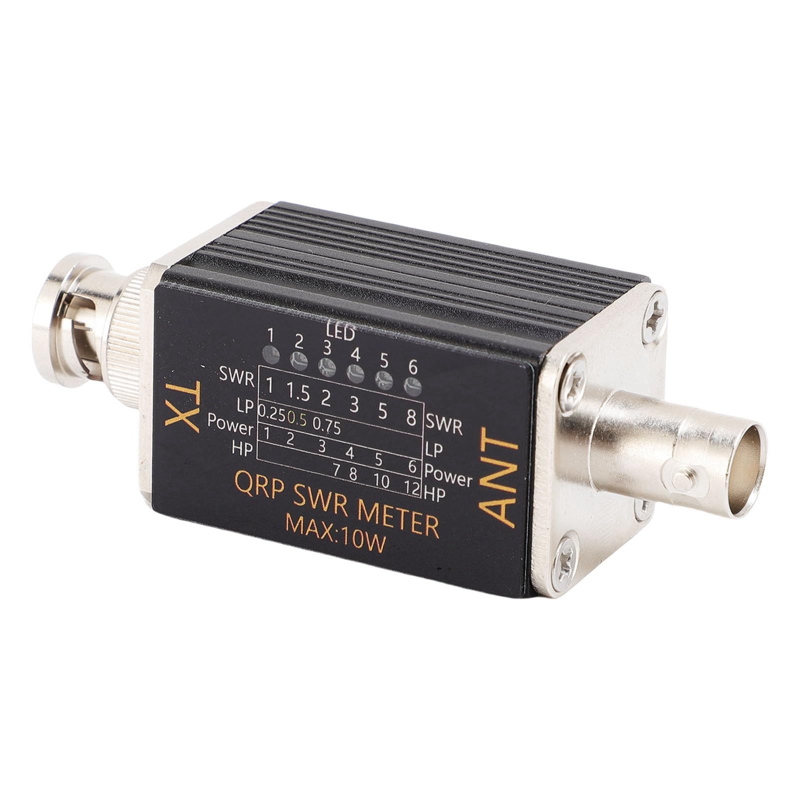 Generic Miernik SWR Przenośny Wskaźnik LED 1-30 MHz 10 W Interfejs BNC dla Entuzjastów Radia Stop Aluminium
