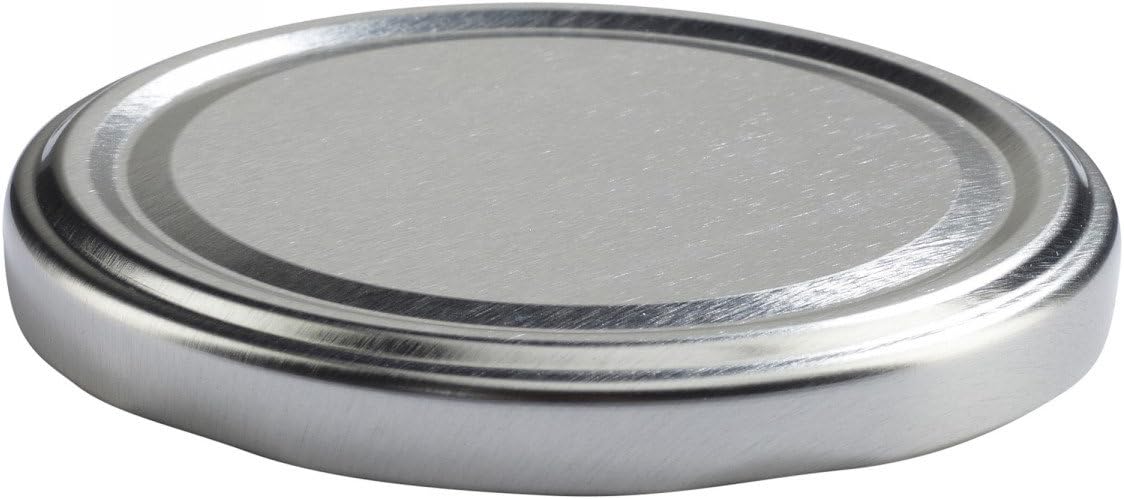 6 x Preserving Jars 1 Litre with Screw Cap Silver with Funnel