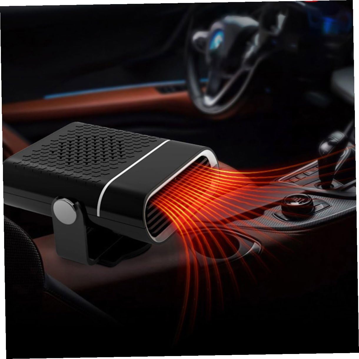 Ventilador Calefactor Portátil para Coche 12v Negro Desempañador de Parabrisas y Ventanas Calentador Portátil Antivaho para Vehículo Descongelador Rápido para Invierno