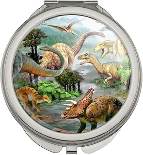 Dinosaur Jurassic Dinoscape Compact Travel Purse Handbag Makeup Mirror