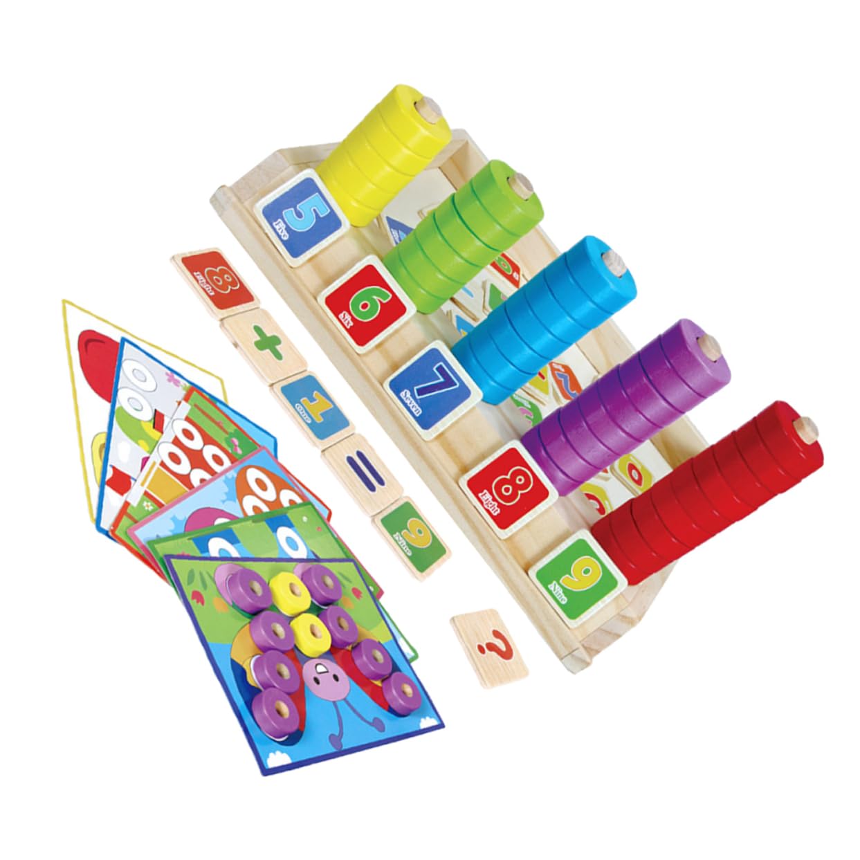 Set di Blocchi Educativi in Plastica Multicolore per Bambini, Gioco Didattico per Sviluppare Abilità Manuali e Riconoscimento dei Colori in Attività Educative