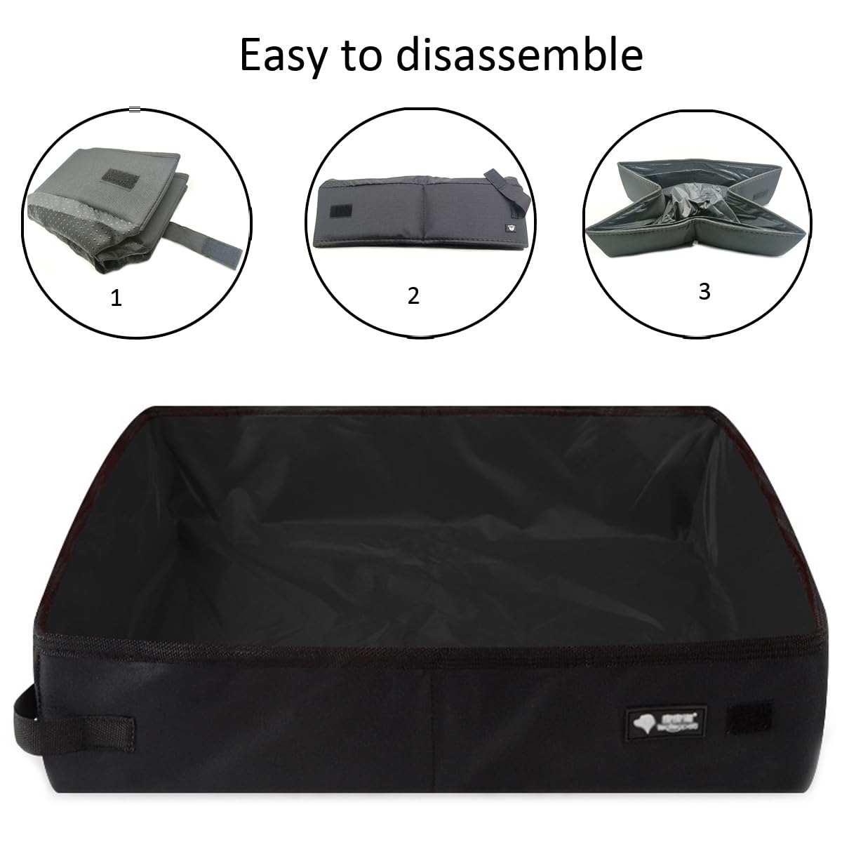 Lettiera Pieghevole Per Gatti 40x30x15cm - Impermeabile, Portatile, Per Viaggi E Casa